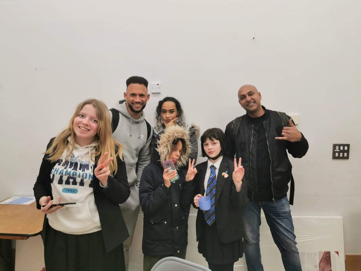 Young people and tutors together